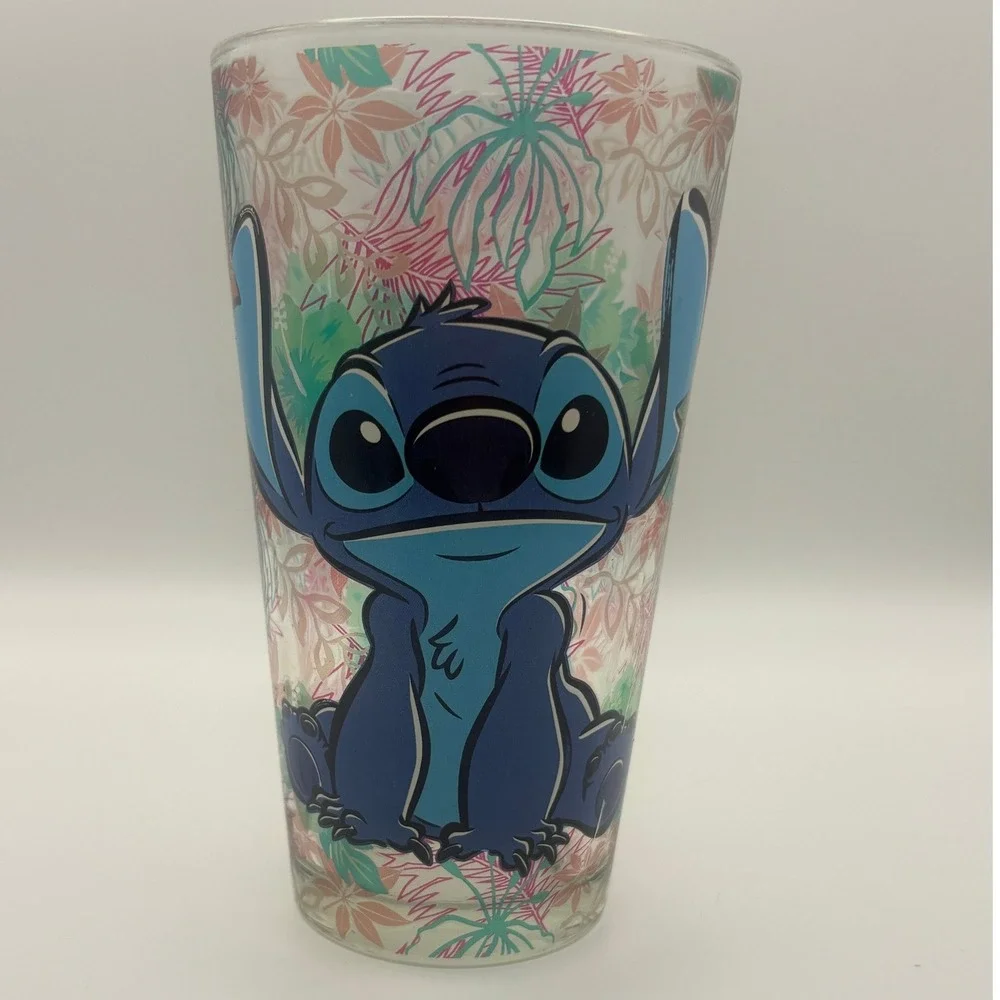 Disney Lilo & Stitch Tropical Floral 16oz Pint Glass